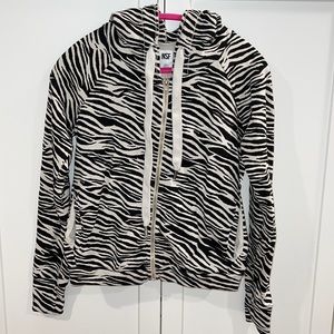 NSF Zebra Black/White Zip Hoodie Size S